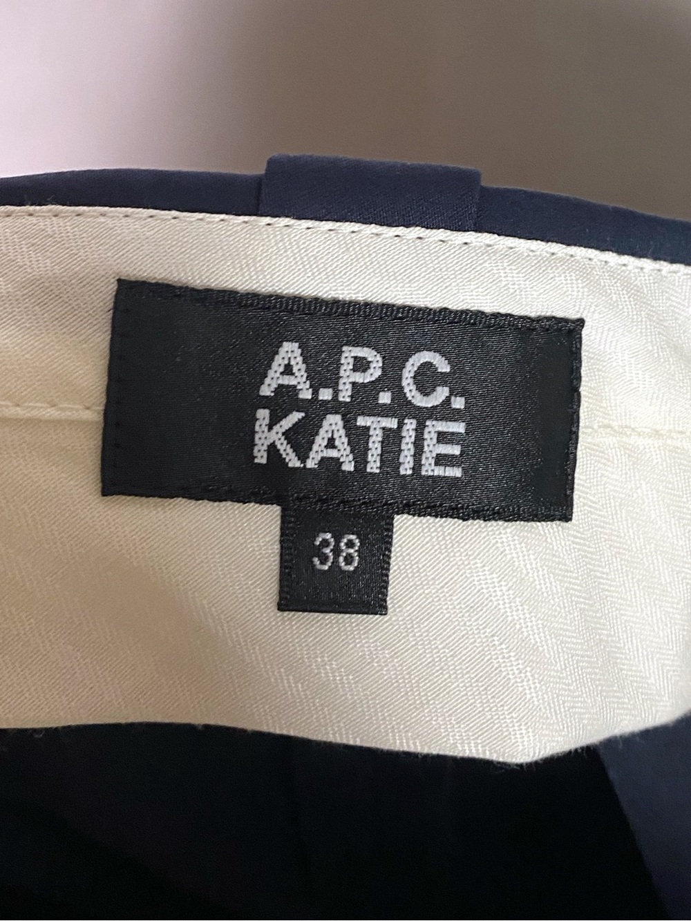 A.P.C. Katie Holmes June Trousers Navy - Picture 7 of 8